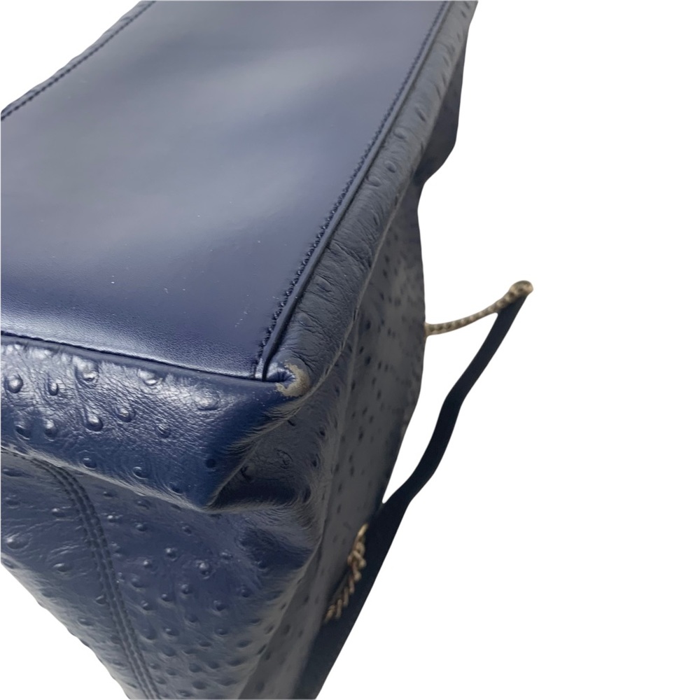 Kate Spade a la vita ostrich halsey Large Navy Leather Bag - Picture 15 of 16